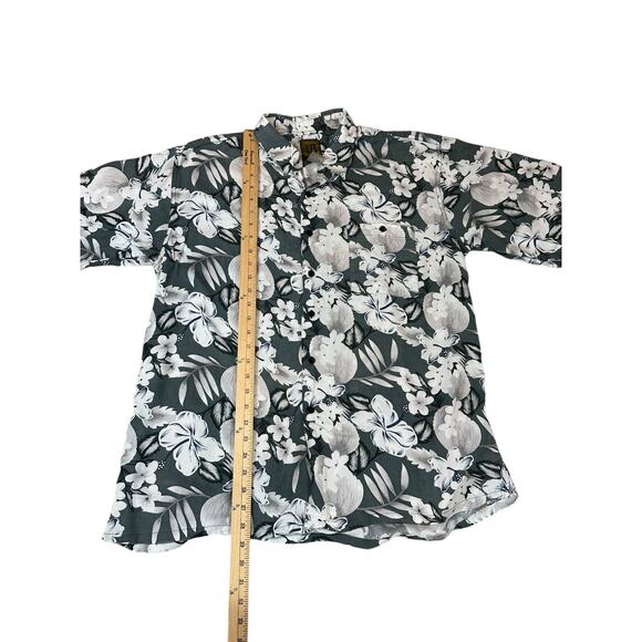 Bruno Men’s Floral Hawaiian Button Down, XL - Picture 4 of 5